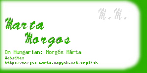 marta morgos business card