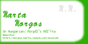 marta morgos business card